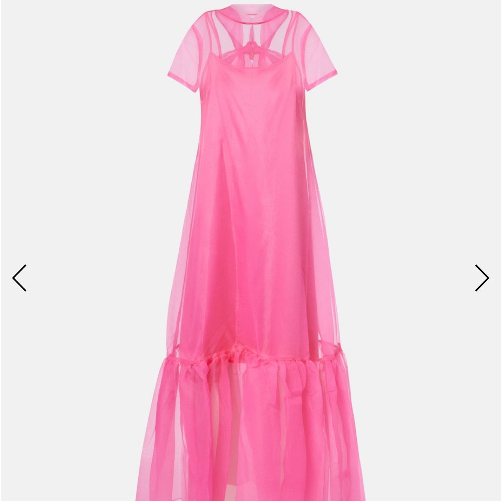 STAUD Calluna tiered dress in BLUSH